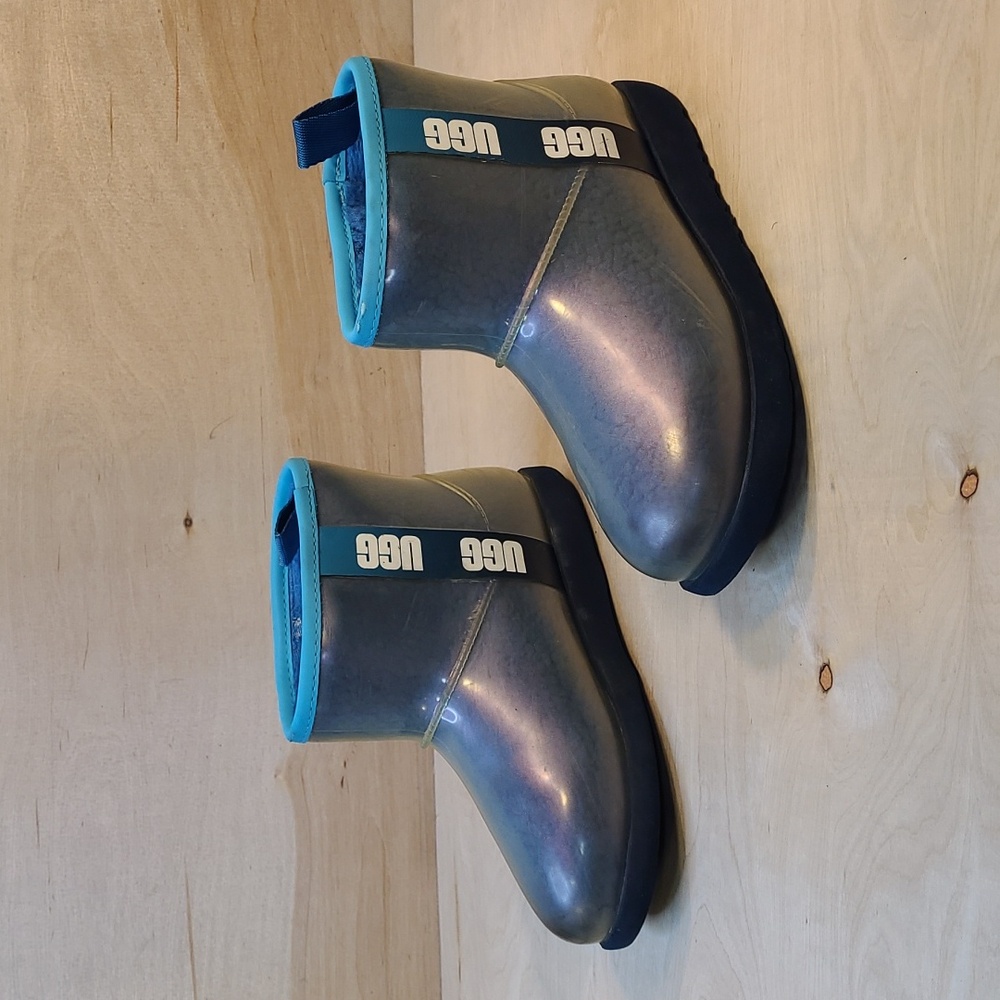 UGG Kids Classic Clear Mini II Gradient Boots In Blue Size 5 Youth - Picture 7 of 14